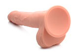 Easy Riders 8” Thrusting Silicone Dildo With Balls