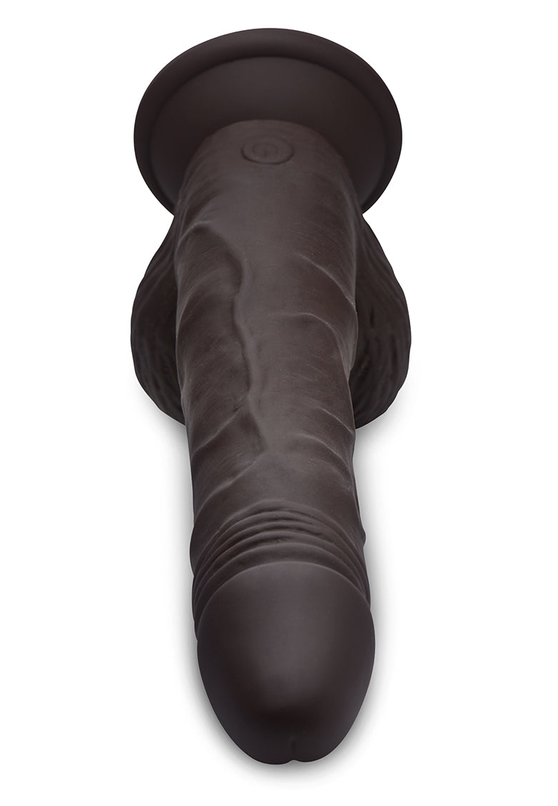 Easy Riders 8” Thrusting Silicone Dildo With Balls