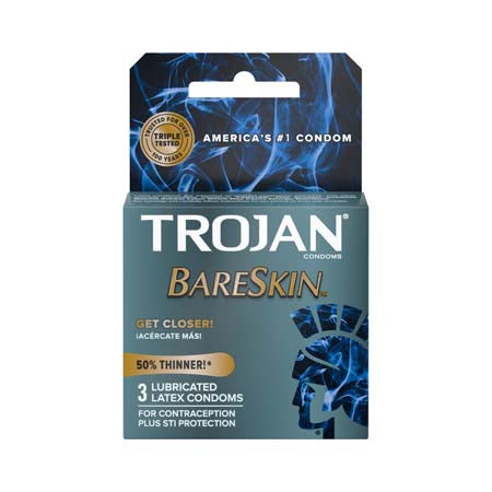 Trojan BareSkin Thinner Latex Condoms  3 pack