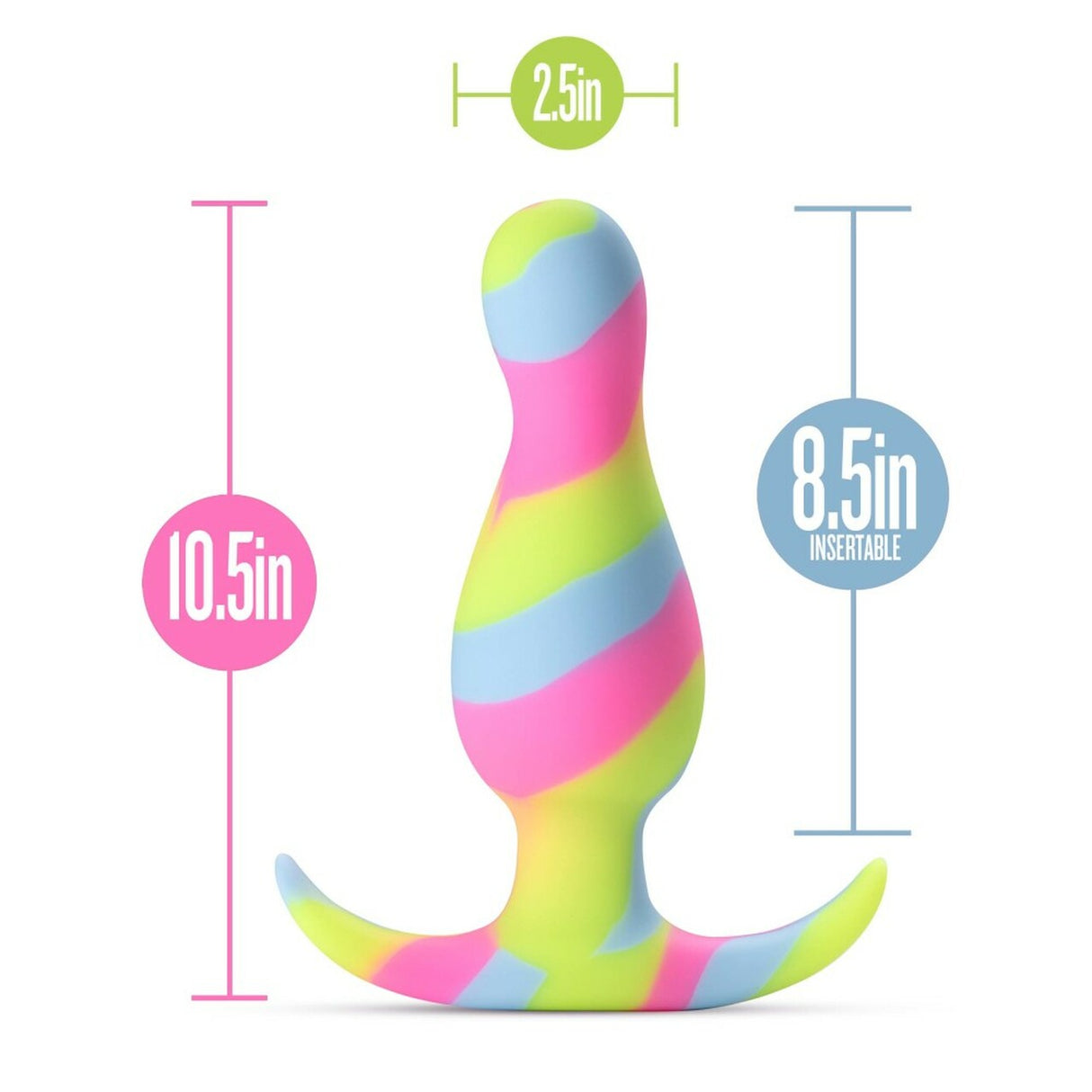 Avant Kaleido Silicone Butt Plug Lime