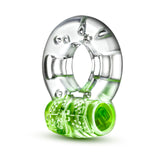 Play With Me Arouser Vibrating C-Ring - Green - Pink