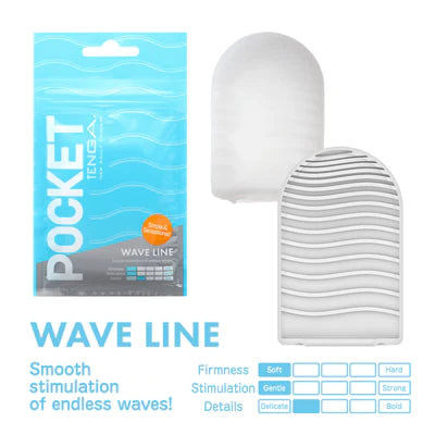 Tenga Pocket Masturbator Stroker Sleeve Wavy line